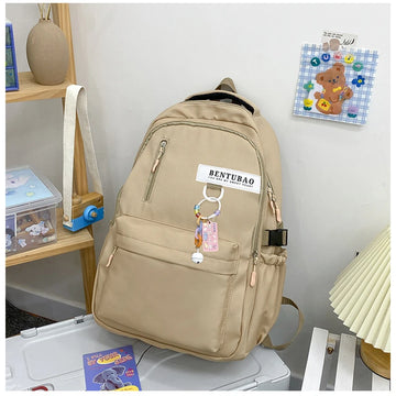 Kylethomasw Middle Student School Bags for Teenager Girls Backpack Women Nylon Campus Casual Bagpack